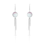 Boucles d&rsquo;oreilles acier nacre