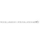 Collier maille cheval altern&eacute;e argent 925 55 cm