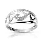 Bague argent 925 diamant