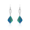 Boucles d'oreilles argent 925 nacre abalone