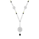 Collier argent 925 jade quartz