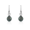 Boucles d'oreilles argent 925 perle de culture de Tahiti