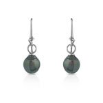 Boucles d&rsquo;oreilles argent 925 perle de culture de Tahiti