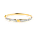Bracelet or 375 2 tons zirconia