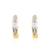 Boucles d'oreilles or 375 2 tons zirconia
