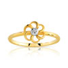 Bague or 375 2 tons zirconia