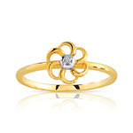 Bague or 375 2 tons zirconia