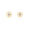 Boucles d'oreilles or 375 2 tons zirconia