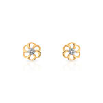Boucles d'oreilles or 375 2 tons zirconia