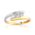 Bague 2 ors 375 zirconia
