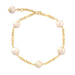 Bracelet or 375 jaune perle de culture de Chine