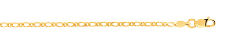Chaine or 375 jaune 45 cm