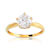 Bague or 375 jaune zirconia