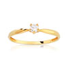 Bague or 375 jaune zirconia