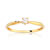Bague or 375 jaune zirconia