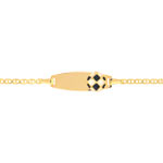 Gourmette personnalisable or 375 jaune