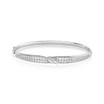 Bracelet or 375 blanc zirconia
