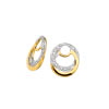 Paire de breloques or 375 2 tons zirconia