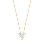 Collier or 375 jaune zirconia