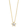 Collier or 375 jaune zirconia