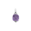 Pendentif or 375 blanc améthyste et diamant