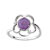 Bague or 375 blanc am&eacute;thyste et diamant