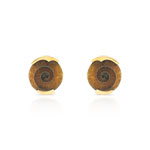 Boucles d oreilles or 375 jaune fossile