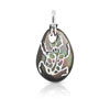 Pendentif or 375 blanc nacre noire