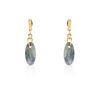 Boucles d'oreilles or 375 jaune nacre noire