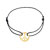 Bracelet or 375 cordon noir
