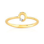 Bague or 375 jaune zirconia
