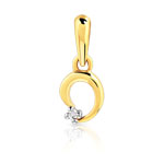 Pendentif or 375 jaune zirconia