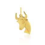 Pendentif zodiaque or 375 jaune taureau