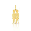 Pendentif zodiaque or 375 jaune gémeaux