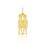 Pendentif zodiaque or 375 jaune g&eacute;meaux