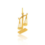 Pendentif zodiaque or 375 jaune balance