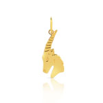Pendentif zodiaque or 375 jaune capricorne
