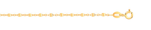 Chaine or 375 jaune 45 cm