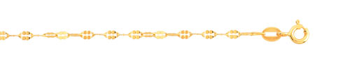 Chaine or 375 jaune 45 cm
