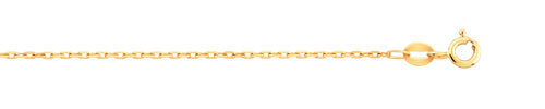 Chaine maille forcat or 375 jaune 45 cm