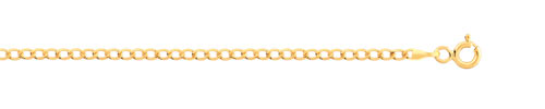 Chaine maille gourmette or 375 jaune 45 cm