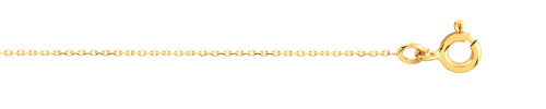 Chaine maille forcat or 375 jaune 45 cm