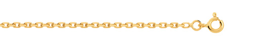 Chaine maille for&ccedil;at or 375 jaune 45 cm