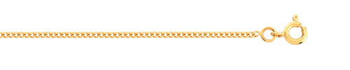 Chaine maille gourmette or 375 jaune 45 cm