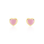Boucles d&rsquo;oreilles or 375 jaune &eacute;mail