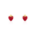 Boucles d&rsquo;oreilles or 375 jaune &eacute;mail