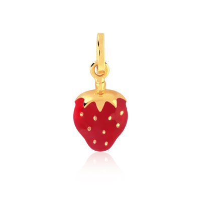 Pendentif or 375 émail