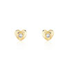 Boucles d'oreilles or 375 jaune zirconia