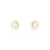Boucles d'oreilles or 375 jaune perles de culture