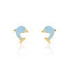 Boucles d'oreilles or 375 jaune émail